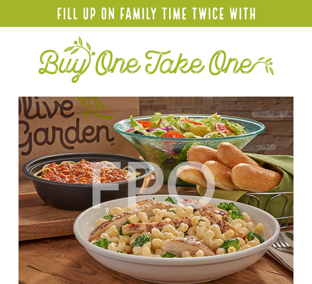 Fill up on family time twice with Buy One Take One.