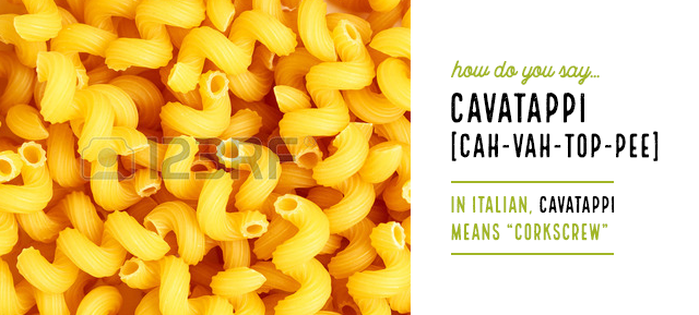 In Italian, Cavatappi means corkscrew
