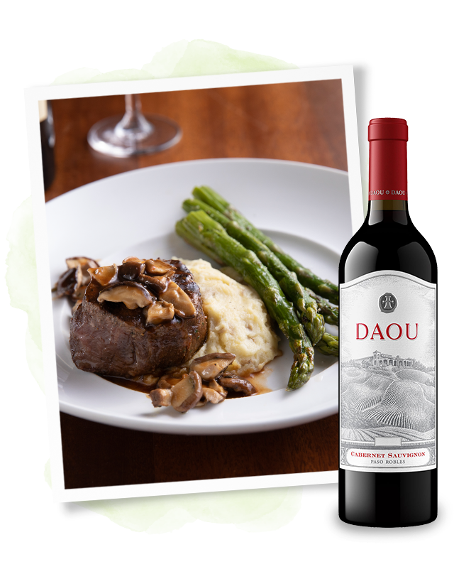 Wood-Grilled Filet Mignon and DAOU Cabernet Sauvignon