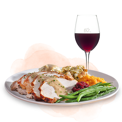 Thanksgiving plate, links to reservations