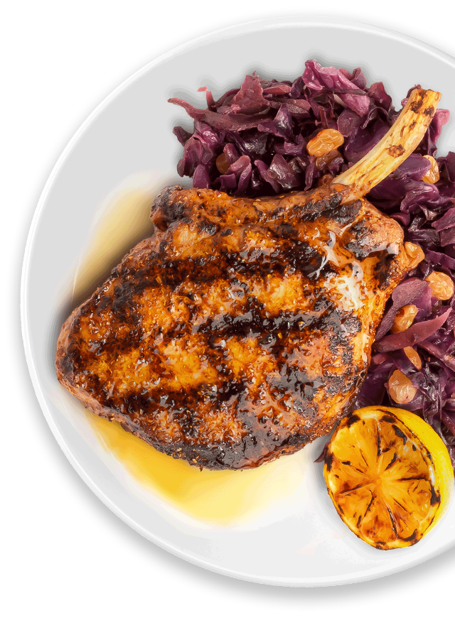 Wood-Grilled Dry Rubbed Pork Chop