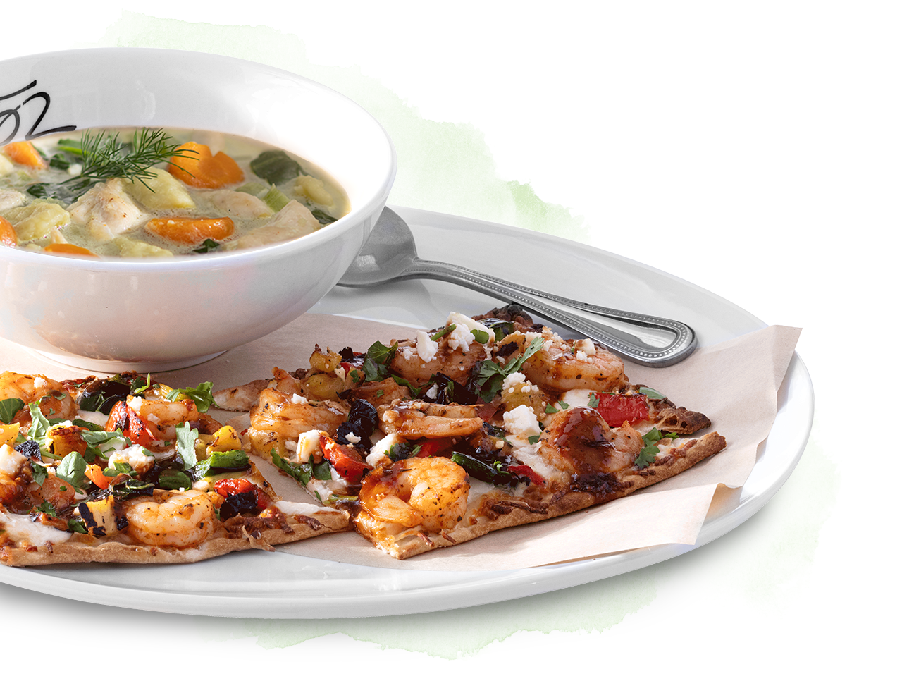 Chipotle BBQ Shrimp Flatbread