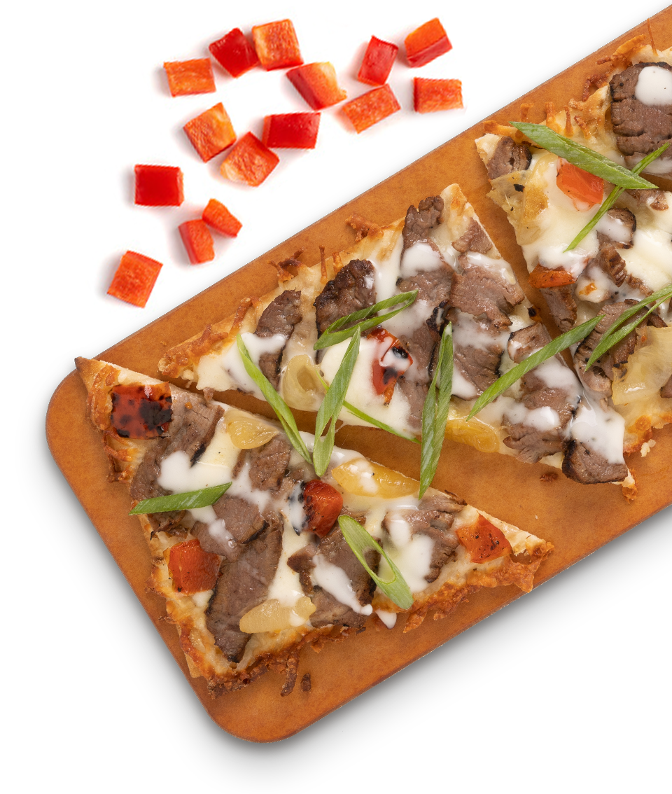 Philly Cheesesteak Flatbread