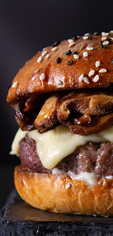 Roasted Wild Mushroom & Swiss Burger