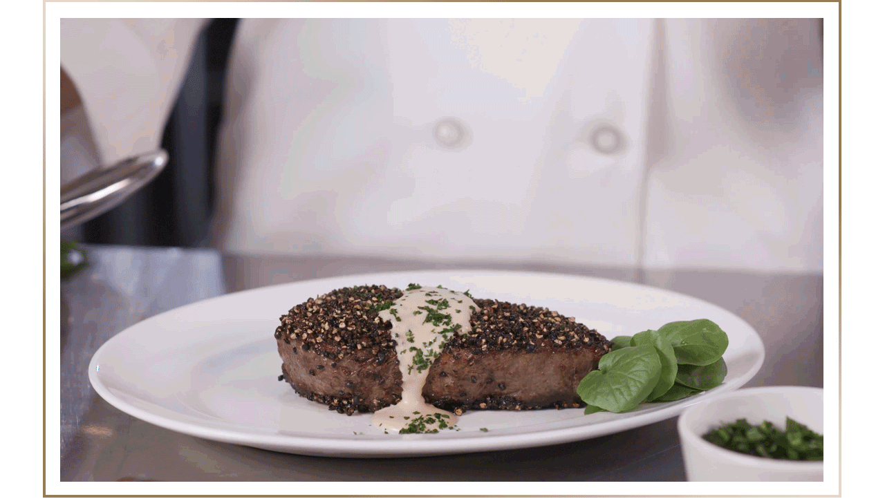 Gif of Our Hand-Crafted Steaks being Prepared