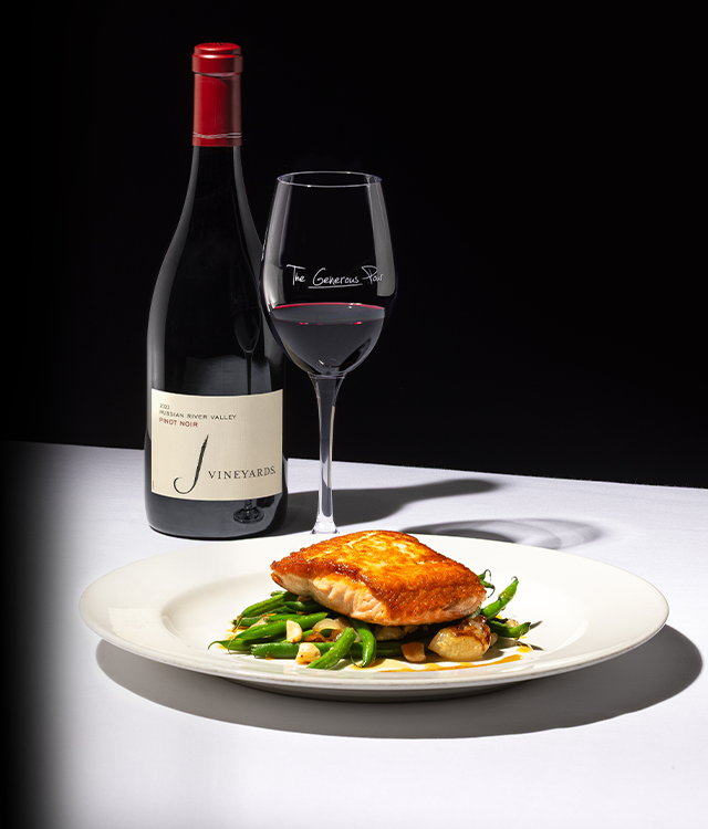 J Vineyards & Winery Pinot Noir and Seared Citrus-Glazed Salmon