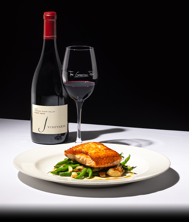 J Vineyards & Winery Pinot Noir and Seared Citrus-Glazed Salmon