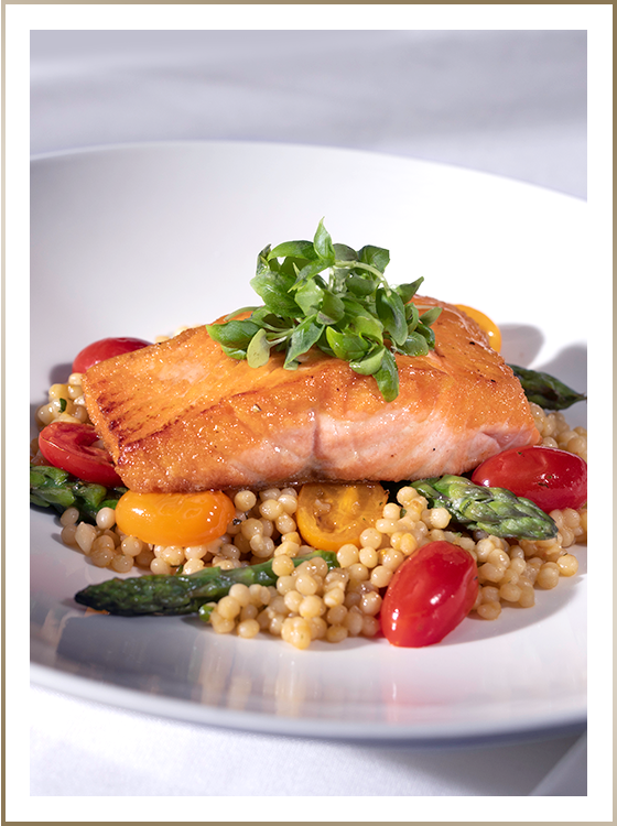 Seared Salmon with Mediterranean Couscous
