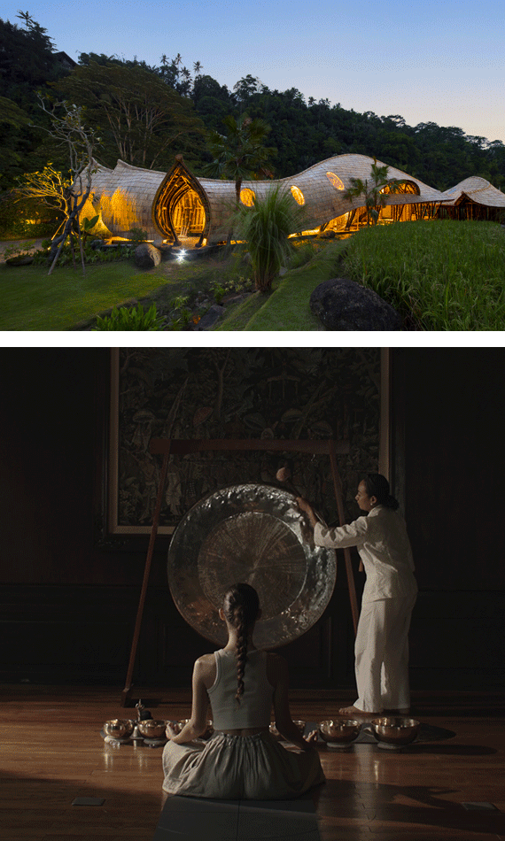 Video of a woman enjoying a restorative retreat in Bali.