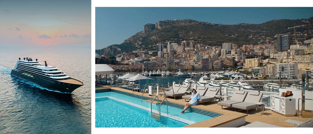 Video of people enjoying the yacht pool and beach excursions.