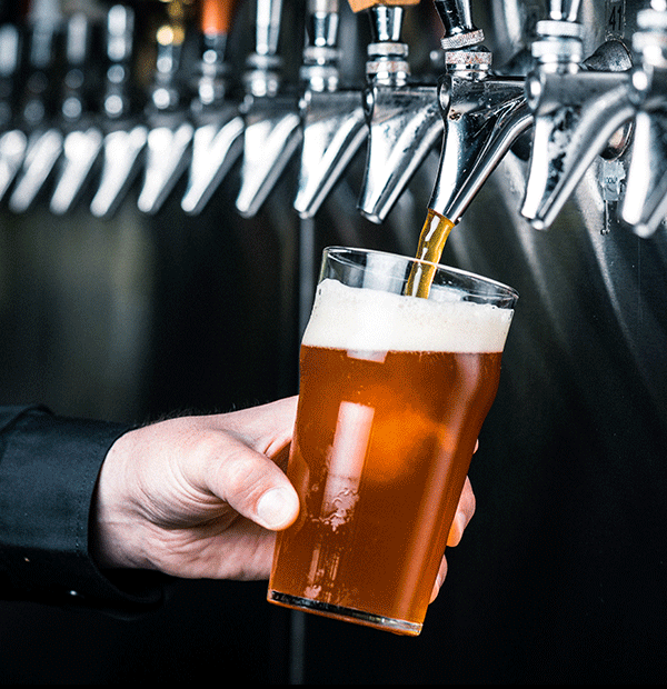 Gif of Beers being filled, links to beer list